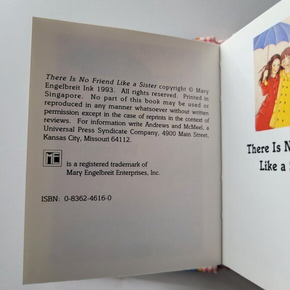 Mary Engelbreit Sister Tiny Book Small Friends Gift Hardcover Dust Jacket 1993 - Picture 5 of 12
